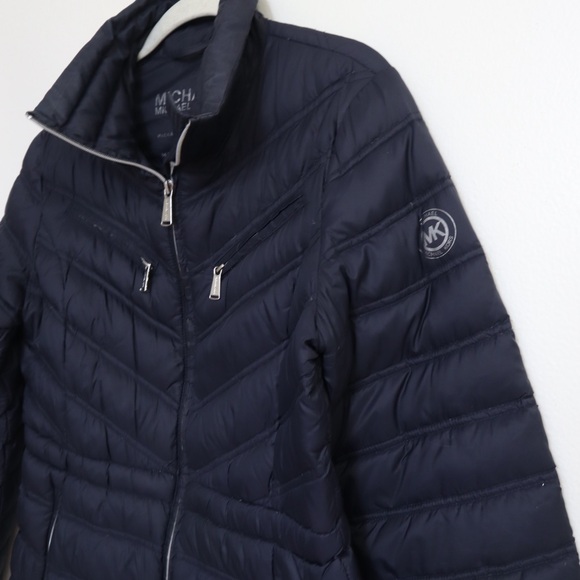 Michael Kors Navy Puffer Jacket - Picture 6 of 8